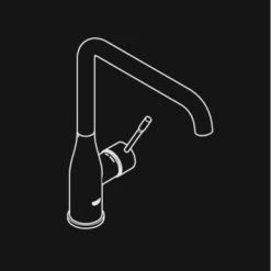 GROHE Keukenkraan Essence L-size Met Hendel Chroom 12 GROHE Keukenkraan Essence L-size Met Hendel Chroom -Badkamer Winkel 123 2541