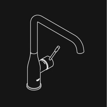 GROHE Keukenkraan Essence L-size Met Hendel Chroom 6 GROHE Keukenkraan Essence L-size Met Hendel Chroom - Afbeelding 6