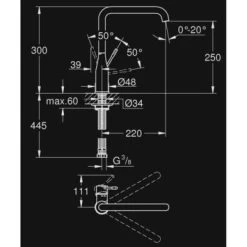 GROHE Keukenkraan Essence L-size Met Hendel Chroom 13 GROHE Keukenkraan Essence L-size Met Hendel Chroom -Badkamer Winkel 123 2542