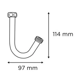 Tiger Stijgpijp Chroom -Badkamer Winkel 123 2579