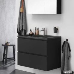 Tiger Badkamermeubelset Karlo 80cm Matzwart Met Zwarte Wastafel 14 Tiger Badkamermeubelset Karlo 80cm Matzwart Met Zwarte Wastafel -Badkamer Winkel 123 258