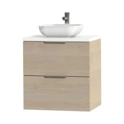 Tiger Badkamermeubel Studio 60 Cm Naturel Eik Met Keramische Waskom Hoogglans Wit En Profielgrepen 6 Tiger Badkamermeubel Studio 60 Cm Naturel Eik Met Keramische Waskom Hoogglans Wit En Profielgrepen -Badkamer Winkel 123 26