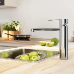 Grohe Keukenkraan Wave Cosmopolitan Met Hendel Chroom -Badkamer Winkel 123 2627