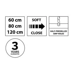 Tiger Maryport Badkamermeubelset 120 Cm Mat Wit Met Licht Eiken Houten Wasblad, Keramische Opzetkom En Matzwarte Grepen -Badkamer Winkel 123 269