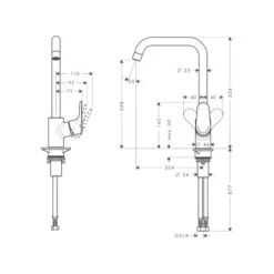 Hansgrohe Keukenkraan Ecos L Met Hendel Chroom -Badkamer Winkel 123 2781