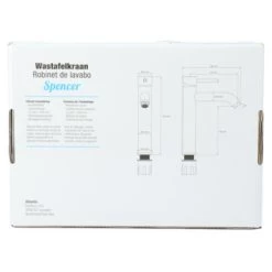 Atlantic Wastafelkraan Spencer Met Hendel Chroom -Badkamer Winkel 123 2807