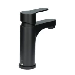 Atlantic Wastafelkraan Parker Met Hendel Zwart -Badkamer Winkel 123 2819