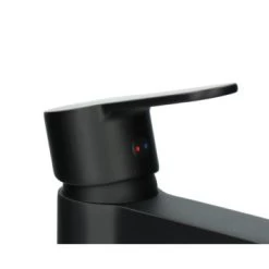 Atlantic Wastafelkraan Parker Met Hendel Zwart -Badkamer Winkel 123 2823