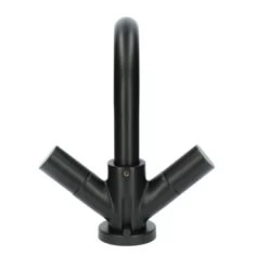 Aqualino Wastafelkraan Fortore 2-knops Met Waste Zwart -Badkamer Winkel 123 2833