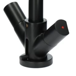 Aqualino Wastafelkraan Fortore 2-knops Met Waste Zwart -Badkamer Winkel 123 2838