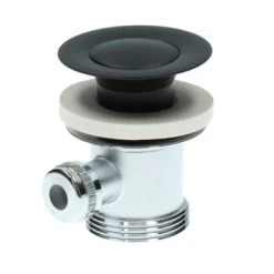 Aqualino Wastafelkraan Fortore 2-knops Met Waste Zwart -Badkamer Winkel 123 2840