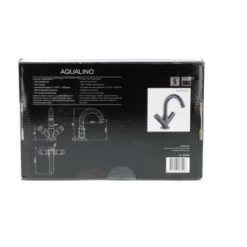 Aqualino Wastafelkraan Fortore 2-knops Met Waste Zwart -Badkamer Winkel 123 2843