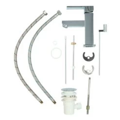 Aqualino Wastafelkraan Panaro Met Hendel En Waste Chroom 25 Aqualino Wastafelkraan Panaro Met Hendel En Waste Chroom -Badkamer Winkel 123 2864