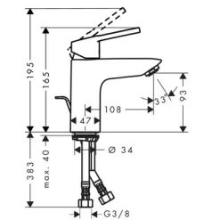 Hansgrohe Wastafelkraan Logis Loop 100 Met Hendel En Waste Chroom 7 Hansgrohe Wastafelkraan Logis Loop 100 Met Hendel En Waste Chroom -Badkamer Winkel 123 2892