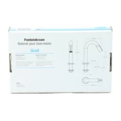 Atlantic Fonteinkraan Scott Met Draaiknop Messing -Badkamer Winkel 123 2985