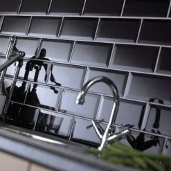 Wandtegel Metro Zwart 10x20 Cm 0,96 M² -Badkamer Winkel 123 3058