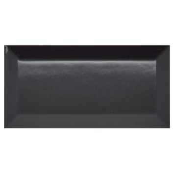 Wandtegel Metro Zwart 7,5x15 Cm 0,5 M² 1 Wandtegel Metro Zwart 7,5x15 Cm 0,5 M²