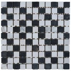 Mozaiek Wit/Zwart/Grijs 30x30cm