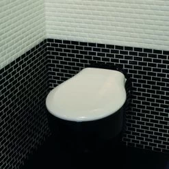 Mozaïektegel Mini Metro Zwart 32,2x29,8 Cm 4 Stuks -Badkamer Winkel 123 3146