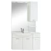 Fabulous Badmeubelset Linkshoekig Hoogglans Wit 100 Cm