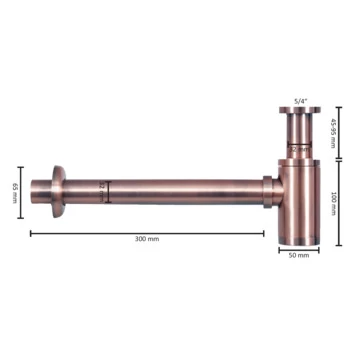 Differnz Sifon Rood Koper 2 Differnz Sifon Rood Koper - Afbeelding 2