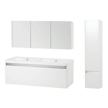Stripe Badkamermeubelset Hoogglans Wit 120 Cm Exclusief Kolomkast 1 Stripe Badkamermeubelset Hoogglans Wit 120 Cm Exclusief Kolomkast