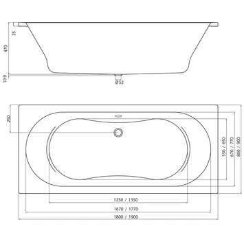 Sealskin Bad Optimo Acryl 90x190x48 Cm 2 Sealskin Bad Optimo Acryl 90x190x48 Cm - Afbeelding 2