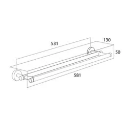 Tiger Dubbel Handdoekrek Boston Chroom -Badkamer Winkel 123 372