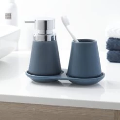 Sealskin Zeepbakje Conical Porselein Blauw -Badkamer Winkel 123 392