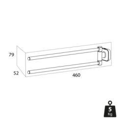 Tiger 2-armig Handdoekrek Carv Zwart -Badkamer Winkel 123 481