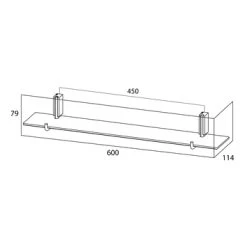 Tiger Planchet Cliqit Donkergrijs RVS -Badkamer Winkel 123 516