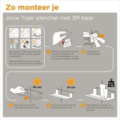 Tiger Planchet Colar 30 Cm Zwart -Badkamer Winkel 123 540