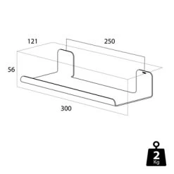 Tiger Planchet Colar 30 Cm Zwart -Badkamer Winkel 123 541