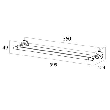 Tiger Handdoekhouder Noon Dubbel Zwart 5 Tiger Handdoekhouder Noon Dubbel Zwart - Afbeelding 5