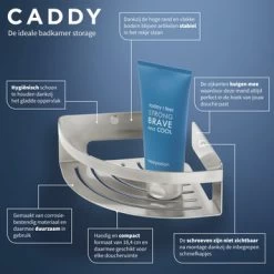 Tiger Caddy Hoekkorf Klein RVS 16 Tiger Caddy Hoekkorf Klein RVS -Badkamer Winkel 123 577