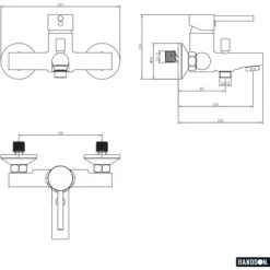 Handson Badkraan Oscar Chroom 15 Cm -Badkamer Winkel 123 58
