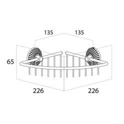 Tiger Ivy Hoekkorf Chroom/wit -Badkamer Winkel 123 582