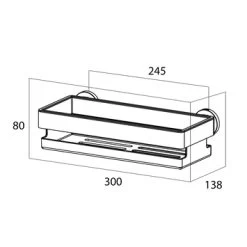 Tiger Noon Douchemand 30 X 8 X 13,8 Cm Chroom -Badkamer Winkel 123 593
