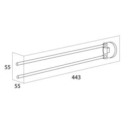 Handson Handdoekrek Smart Met Draaibare Armen Chroom -Badkamer Winkel 123 634