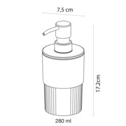 Sealskin Zeepdispenser Brave Staand Donkerroze -Badkamer Winkel 123 654