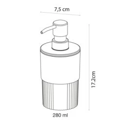 Sealskin Zeepdispenser Brave Staand Donkerroze -Badkamer Winkel 123 658
