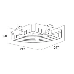 Tiger Hoekkorf Boston Groot RVS -Badkamer Winkel 123 662