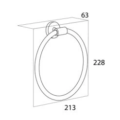 Tiger Handdoekring Boston RVS Glans -Badkamer Winkel 123 698