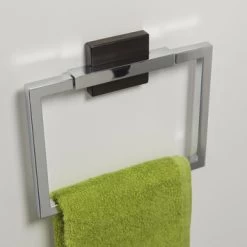 Tiger Zenna Handdoekring Chroom/wenge -Badkamer Winkel 123 718