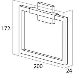 Tiger Zenna Handdoekring Chroom/wenge -Badkamer Winkel 123 720