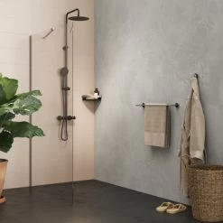 Tiger Hoekdouchemand Cooper 21 Cm RVS/zwart -Badkamer Winkel 123 727