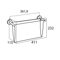 Tiger Magazine Houder Boston RVS Glans -Badkamer Winkel 123 734