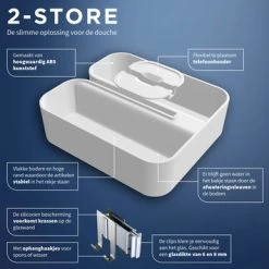 Tiger Douchemand Voor Douchewand 2-store Wit -Badkamer Winkel 123 743