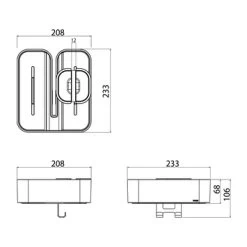 Tiger Douchemand Voor Douchewand 2-store Wit -Badkamer Winkel 123 744