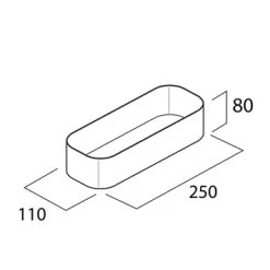 Tiger Wandrek/douchemand 2-store 25cm Zwart -Badkamer Winkel 123 773